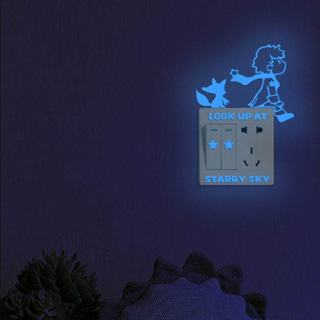 스타리움 인테리어 벽면 데코 포인트 스티커 어린왕자, 블루