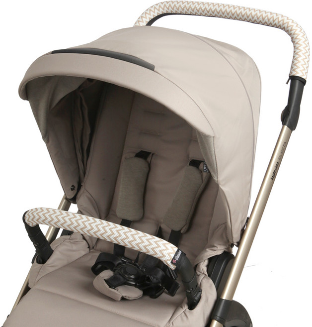 마니또 클린그립 유모차 안전가드 커버, 지그재그베이지, 1개