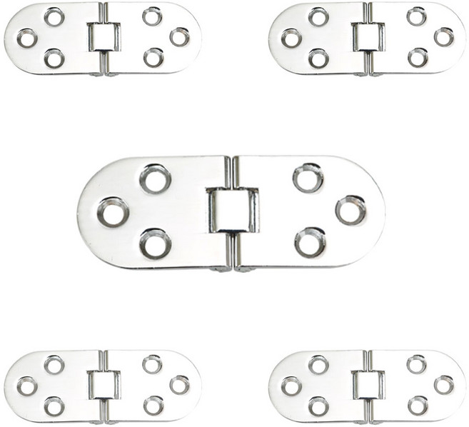 꾸밈홈 접이식 미싱경첩 크롬, 5개