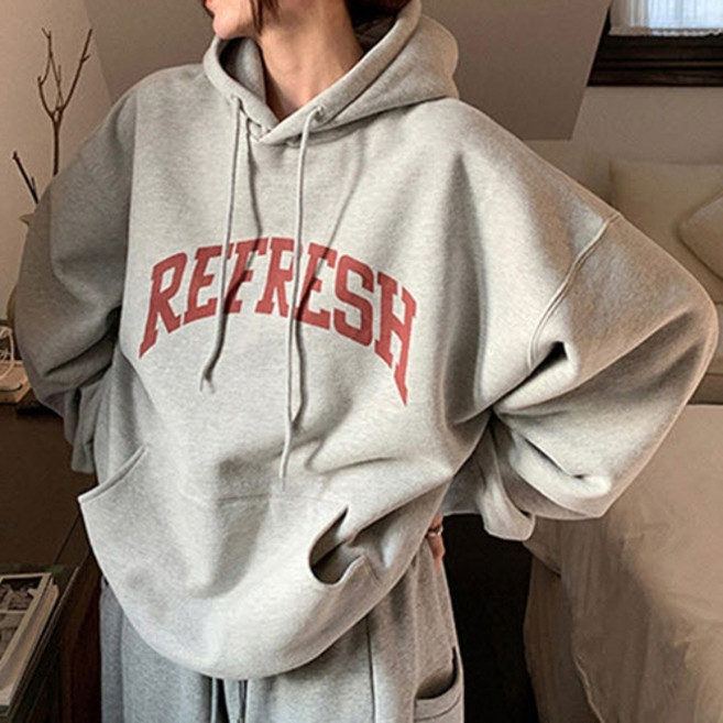 Goodif 女款 Refresh 簡約寬鬆連帽T恤