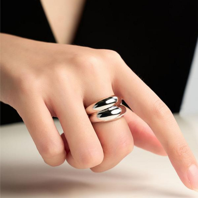 로이드 여성용 더블링 볼륨 반지 + 쇼핑백