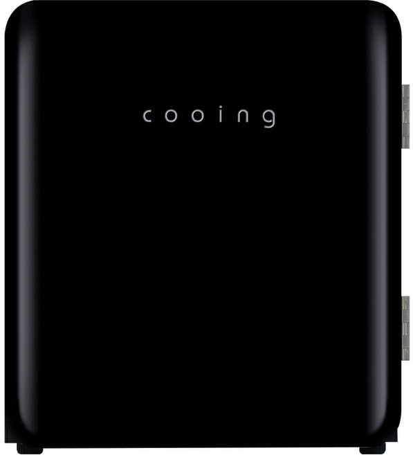 쿠잉전자 무소음 레트로 미니 냉장고 26L, 블랙, REF-N30