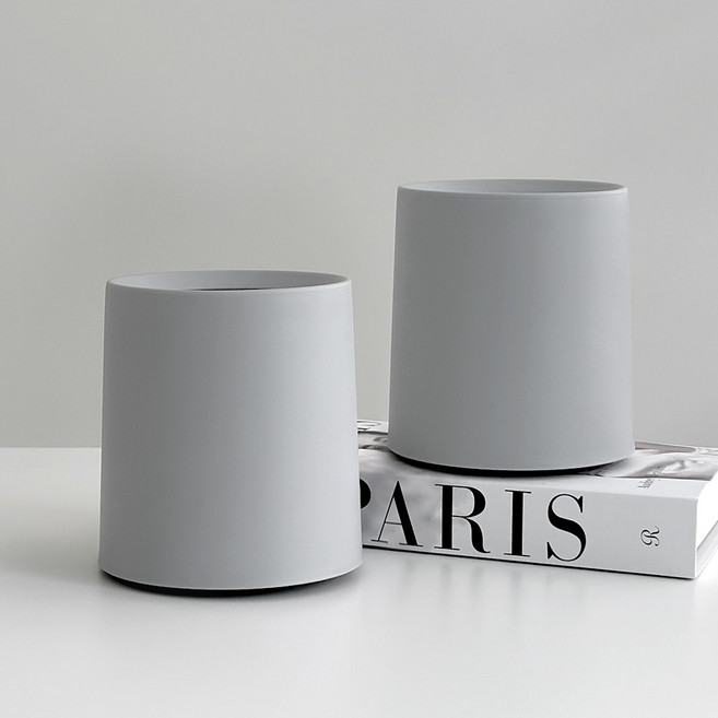 모나코올리브 인테리어 오브제 미니 휴지통 2p, 그레이