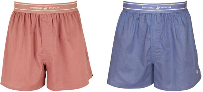 BEVERLY HILLS POLO CLUB 比佛利保羅 男性用透氣舒適外露腰帶平口四角內褲2件組