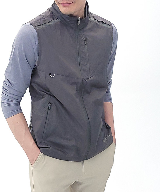 버팔로 남성용 어반 초경량 등판매쉬 아웃도어 조끼 YHSL301