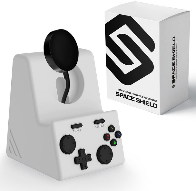 스페이스쉴드 레트로 게임기 실리콘 충전 독 스탠드 거치대, 그레이, 1개