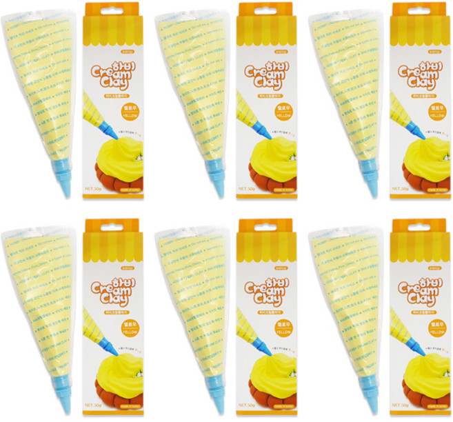 하비 크림클레이 6p, 옐로우, 50g, 1개