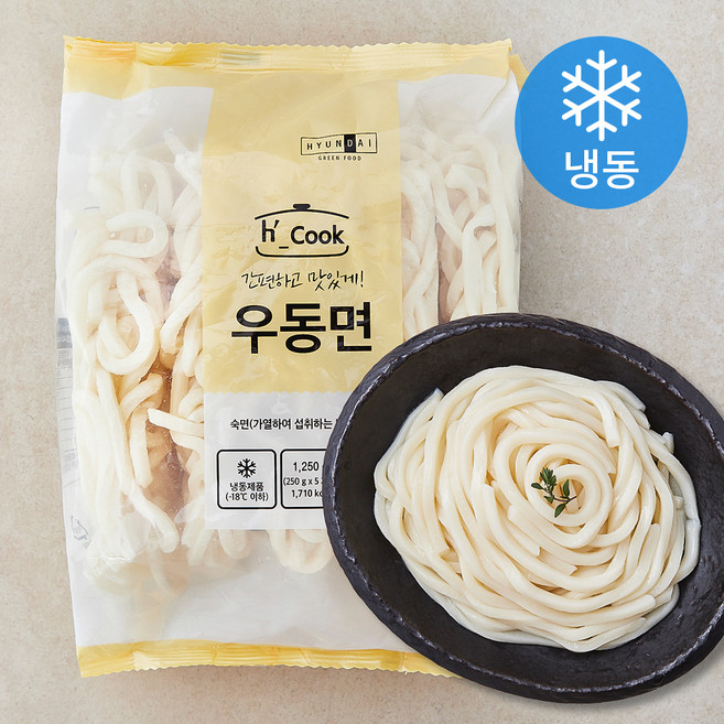 에이치쿡 우동면 5입 (냉동), 1.25kg, 1개