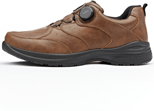 Kantukan 男士皮革旋鈕舒適鞋 SKKQ31 棕色 260