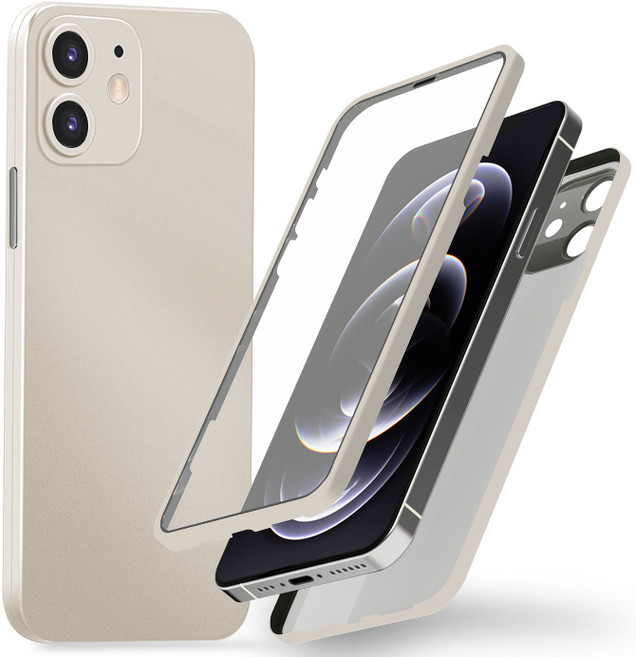 슈퍼쉘 생폰 360 강화유리 액정보호 필름 휴대폰 케이스