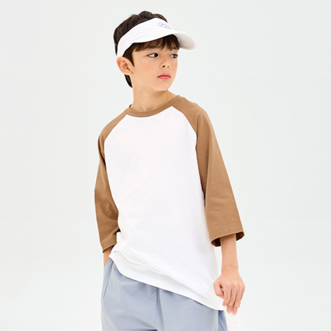 유니프랜드 아동용 라글란 7부 티셔츠