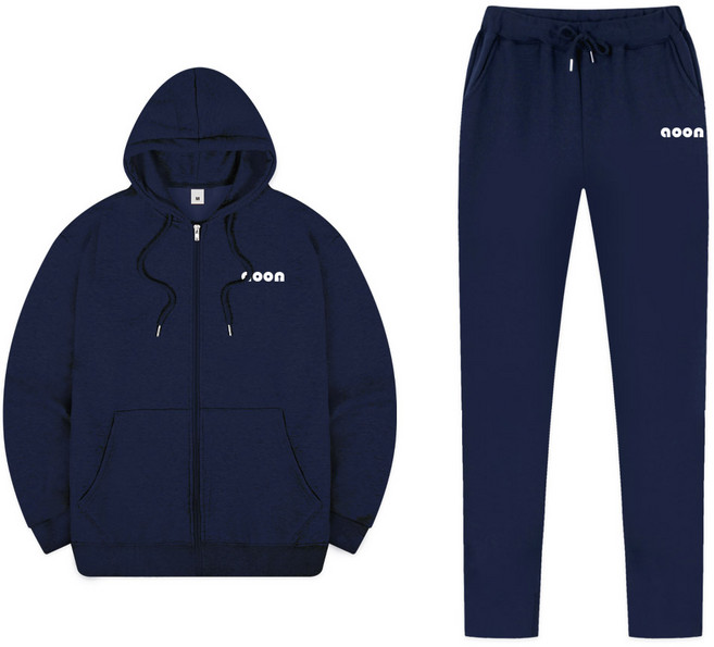 아운 남성용 스몰폰트룬 후드 집업+ 일자 바지 세트 QUD_0015