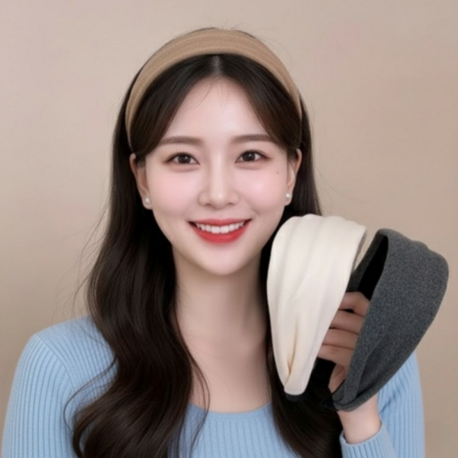 언니고무줄 귀안아픈 와이드 헤어밴드 3종 세트