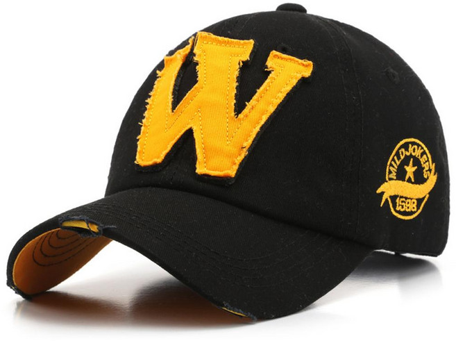 Ppeuttimain W字母刺繡棒球帽 休閒鴨舌帽