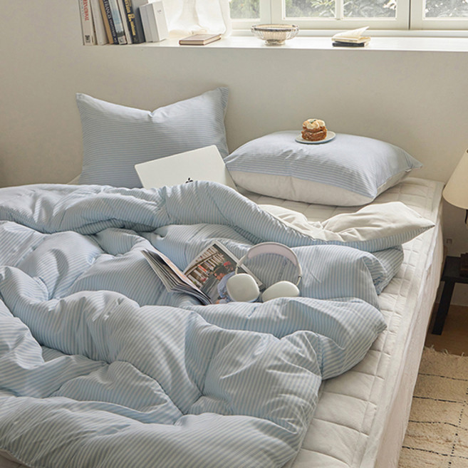 쉬즈홈 국내 제조 라떼 듀얼 극세사 차렵이불 세트