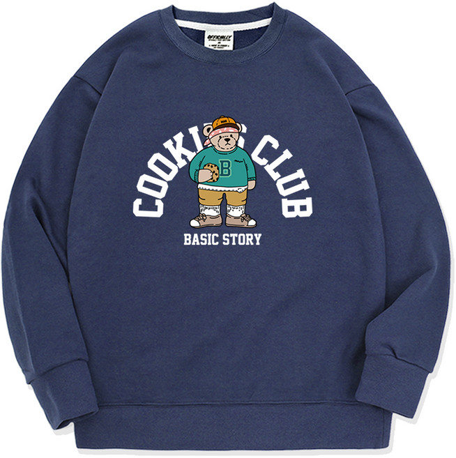 오티디 면 100 쮸리 기모 오버핏 클럽베어 맨투맨