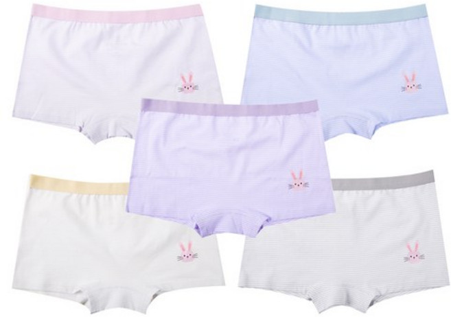 BASE ALPHA ESSENTIALS 女童款平口內褲5件組