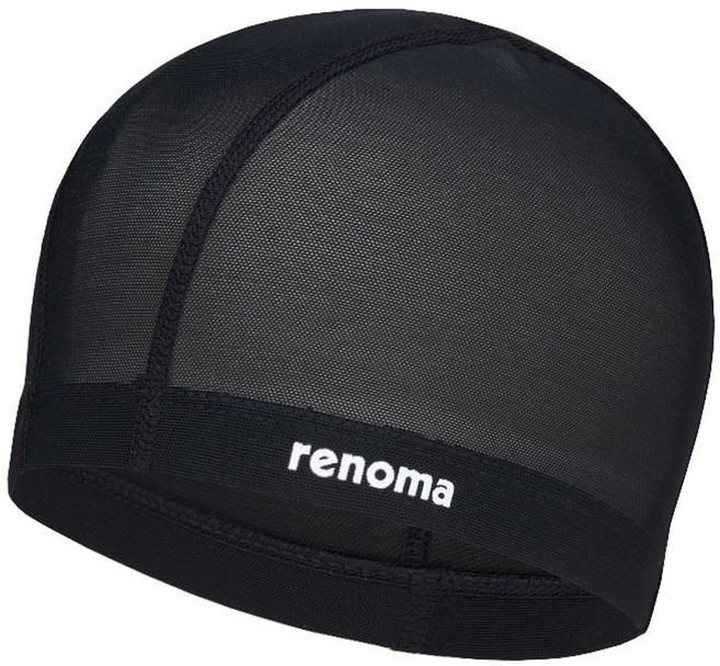 Renoma 成人網眼彈性泳帽 RO-RC2E301-BK, 黑色, 1個