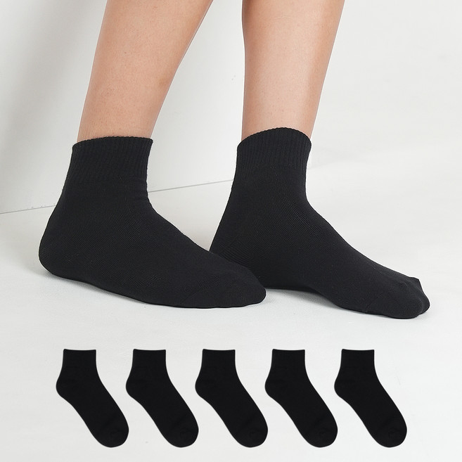 착한양말 여성용 무지 단목 양말 5켤레 세트