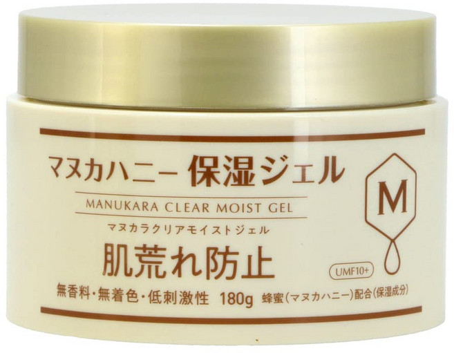 MANUKARA 清爽保濕凝膠 蜂蜜萃取物 質地光滑 無香 無色素, 180g, 1罐