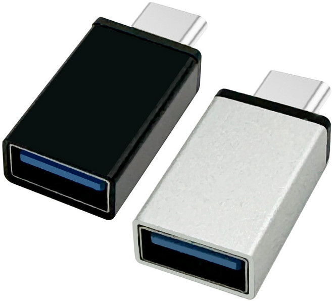 칼론 C타입 OTG젠더 2종 세트 KR-COTG, 실버, 블랙, 1세트