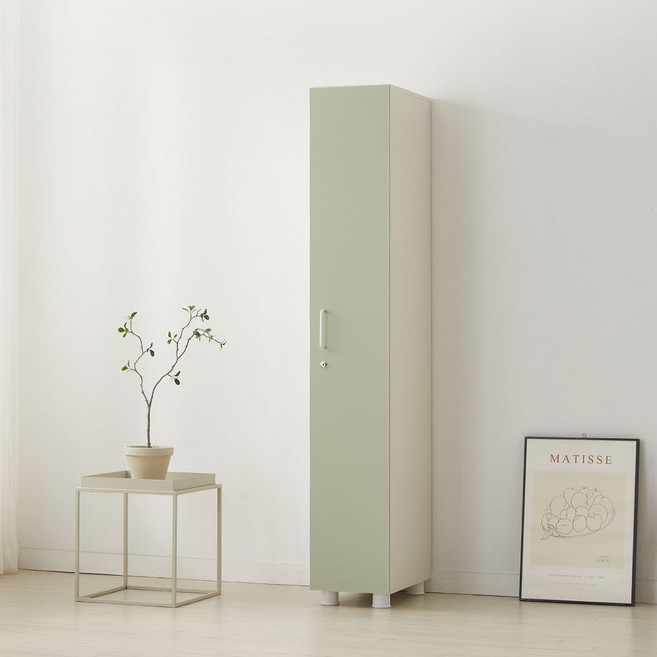 포메리트 모던에디션 락커장 1855 열쇠형 방문설치, 미스트그린, 1단