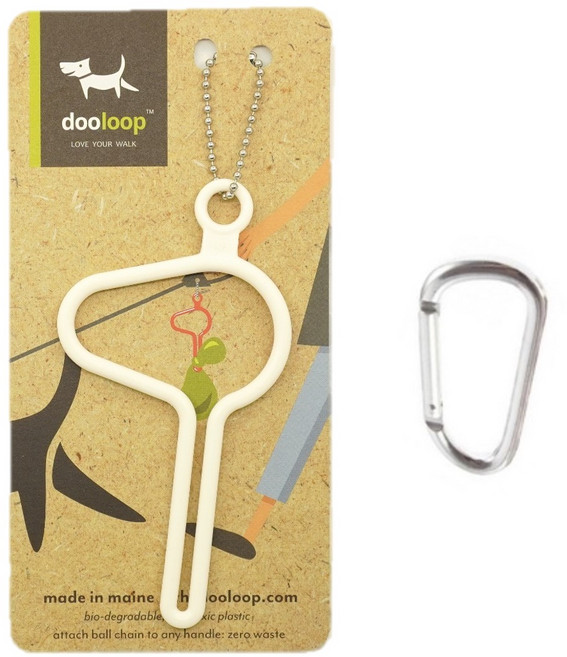 올네이쳐 반려동물 풉키링 + 카라비너 세트, 펄화이트, 1세트