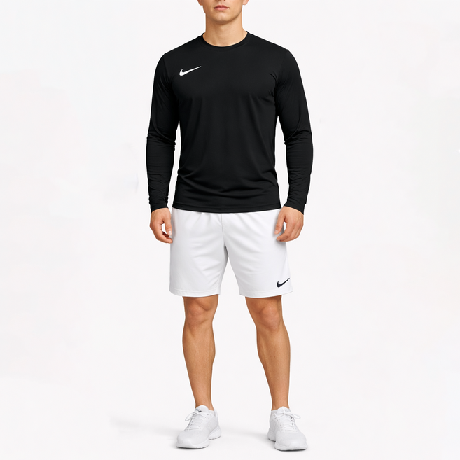 NIKE 耐吉 男款 Swoosh 長袖 T 恤 + 運動短褲套裝