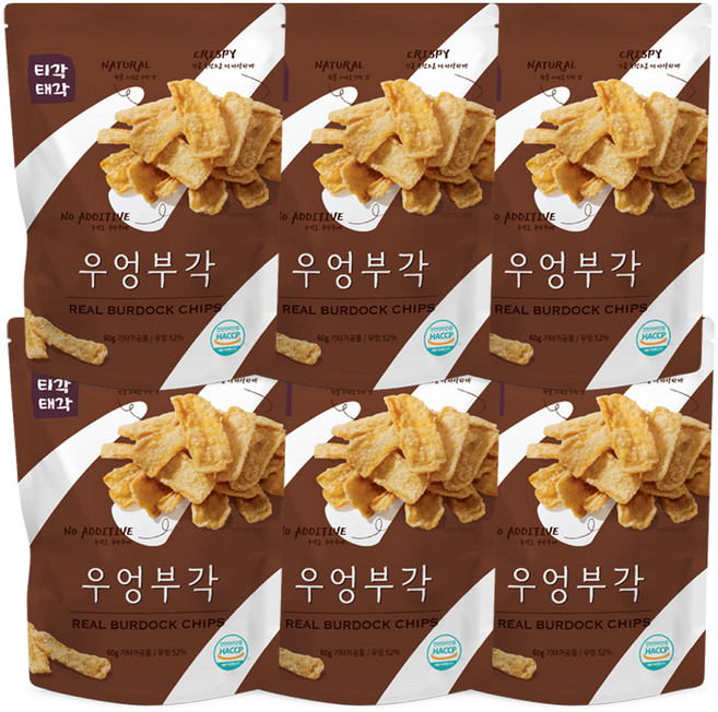 티각태각 우엉부각, 6개, 60g