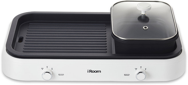iRoom 클래식 2 in 1 멀티그릴 전기그릴 풀패키지 화이트, 아이룸 전기그릴 2BOX