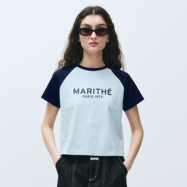 MaritheFrancoisGirbaud 女款 REGULAR LOGO 拉格蘭短版T恤