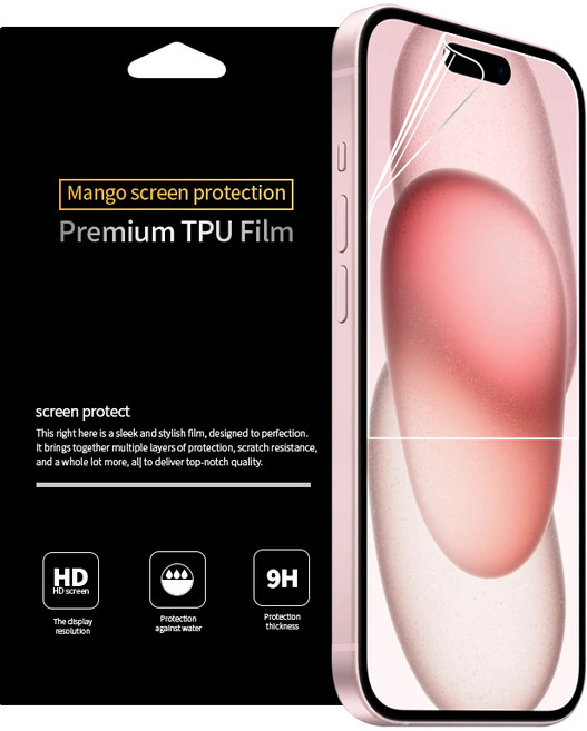 망고 프리미엄 TPU 자가복원 EPU 코팅 휴대폰 액정보호필름 2p 세트, 1세트