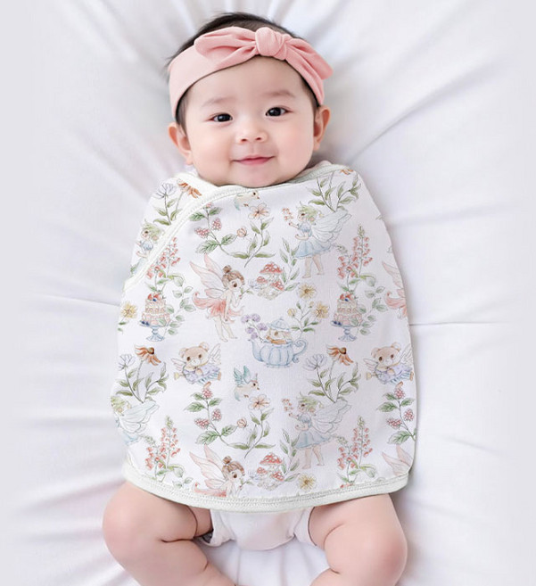 新生兒用純棉包巾 M 6-12個月