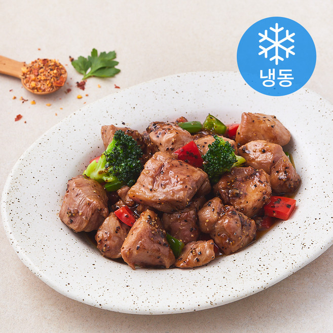 쿡솜씨 페퍼갈릭 폭찹 스테이크 밀키트 (냉동), 320g, 1개