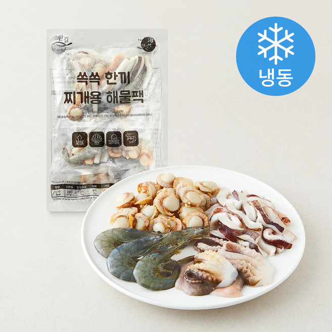 알찬해 쏙쏙 한끼 찌개용 해물팩 (냉동), 145g, 1개, 4개입