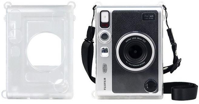 인스탁스 미니 에보 투명케이스 + 스트랩, 1세트