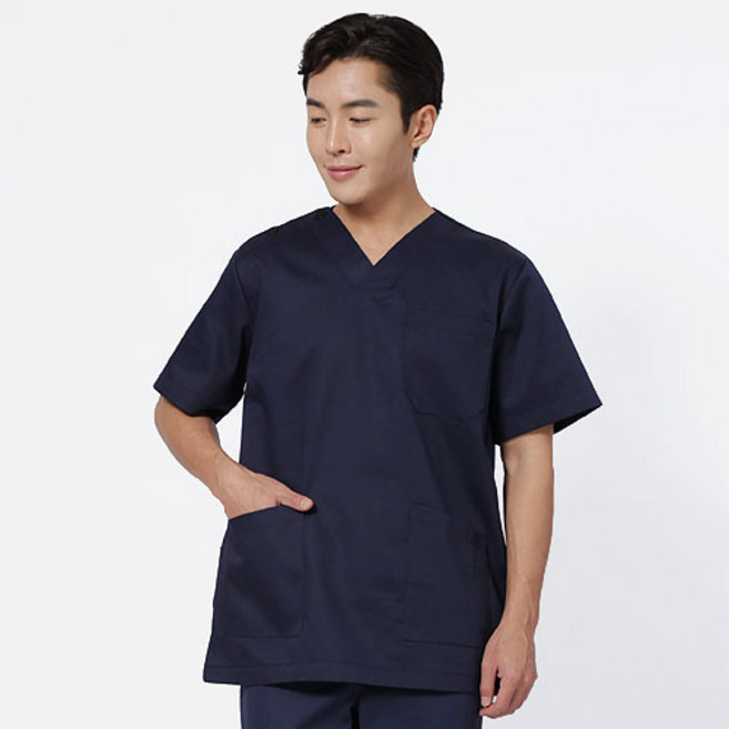 世京 男女通用彈性護士服 醫生手術制服 上衣