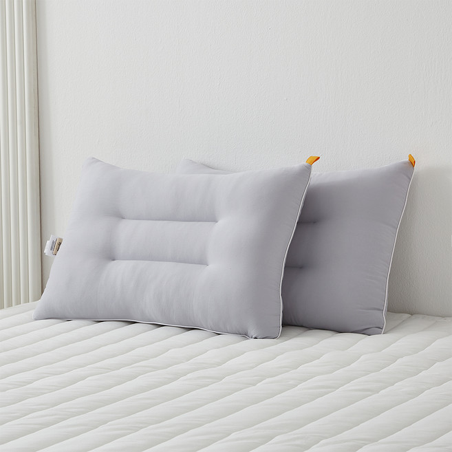 amiens 可水洗低款護頸枕, 灰色, 2個