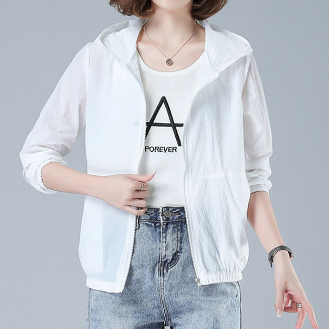 라라티나 여성용 메즈 초경량 얇은 후드 집업 윈드브레이커