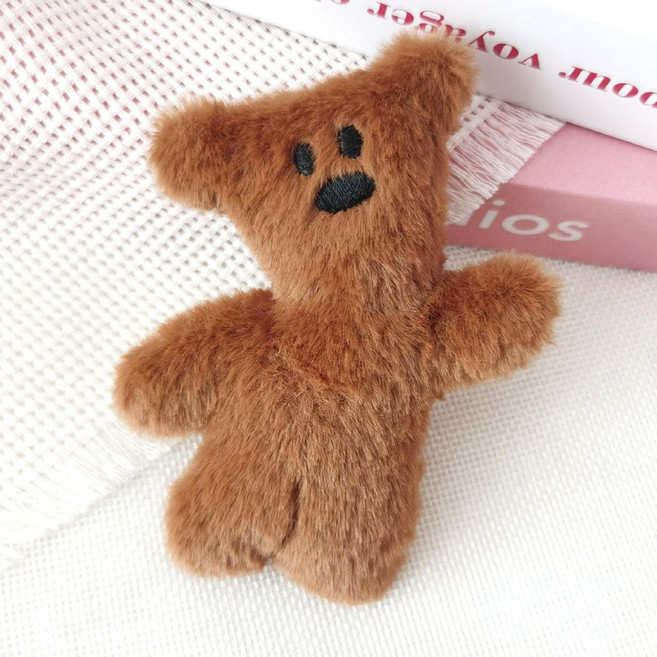 다다랜드 갸우뚱 곰돌이 베어 인형 키링, 18cm, 브라운, 1개