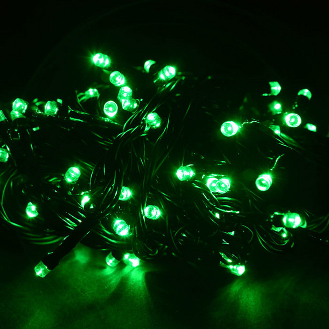 지아이비 LED 은하수전구 288구 DC24V 24m, 검정(선), 초록(전구), 1개
