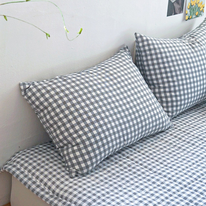 루시드슬립 국내산 부드러운 드림체크 먼지없는 사계절 베개커버