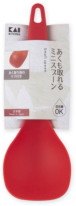 KAI 貝印 KITCHEN DH-8165 尼龍小湯杓, 紅色, 1入