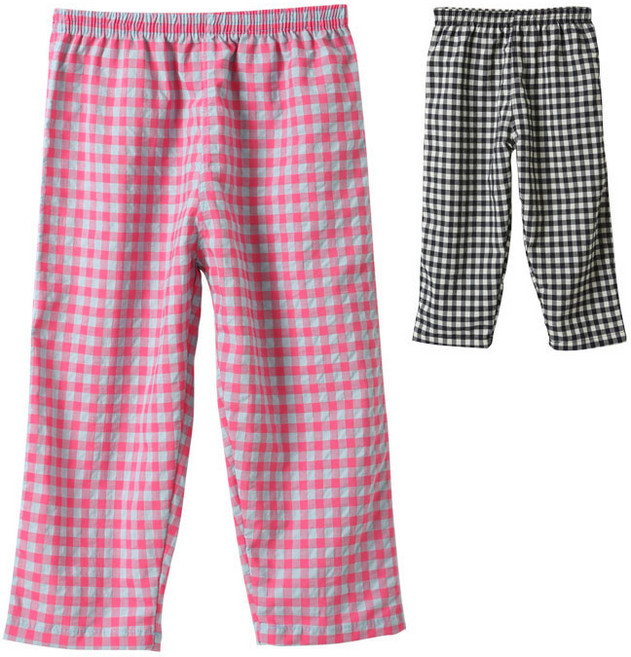 캐리루시 아동용 선염 잔 체크바지 9부 2p