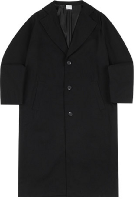 파이브엑스라지 남성용 빅사이즈 트윌 롱 싱글 코트