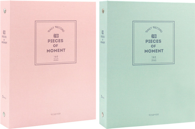 작은사진관 폴라로이드 160포켓 앨범 2권 세트, 핑크 + 민트, 40매