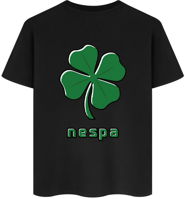 네스파 백클로버 통기성 반팔 티셔츠 SED_0108