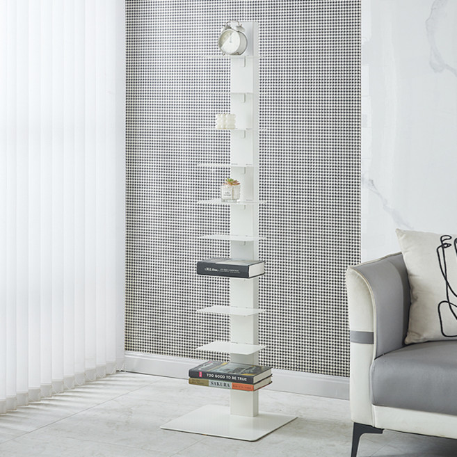 룸앤오피스 마이닝홈 북선반, 화이트, 10단