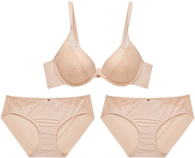 원더브라 에센셜 원더부스트 브라1+팬티2 세트 WIZ006