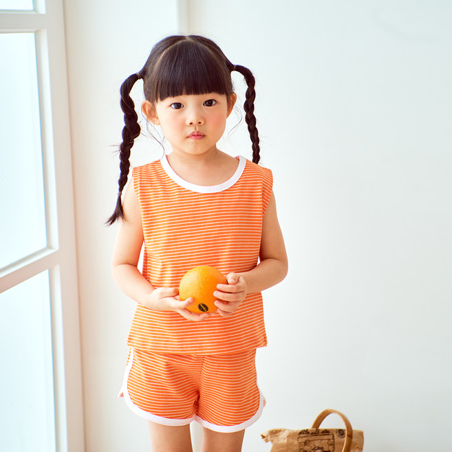 Lorry&Collin 兒童You & Me條紋上下褲裝組